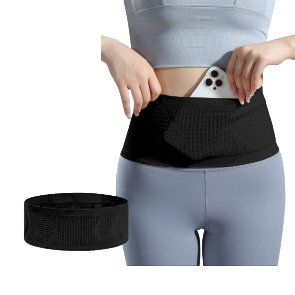 Slim Fit Breathable Knit Waist Pouch - Image 2