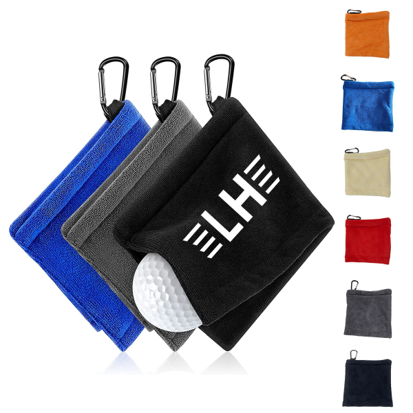 Portable Golf Ball Towel with Clip
